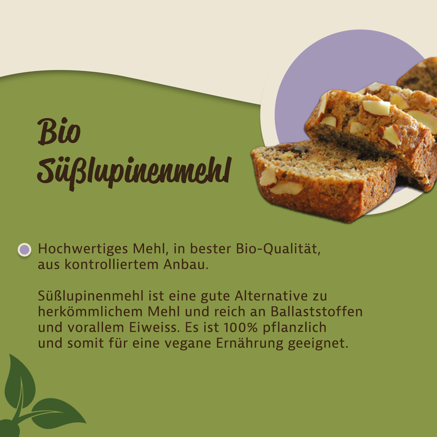 Mynatura Bio Süßlupinenmehl – 1000g