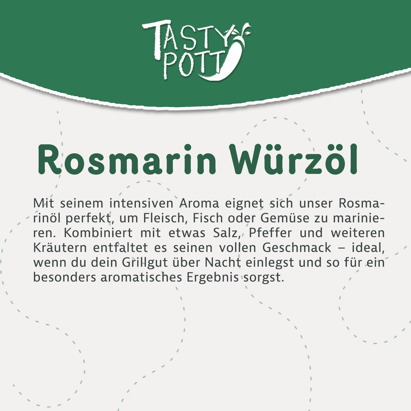 Tasty Pott Rosmarin Würzöl 100ml Flasche