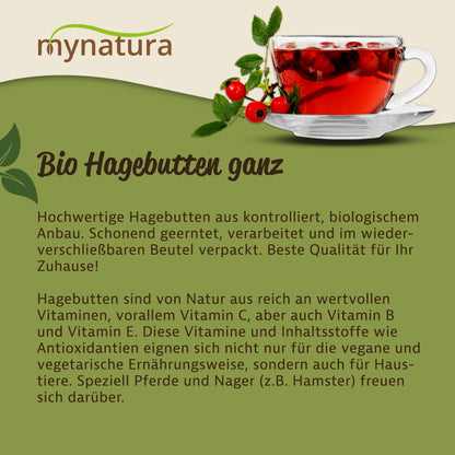 Mynatura Bio Hagebutten ganz getrocknet (1kg)