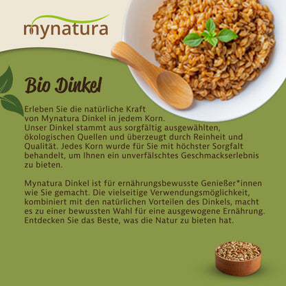Mynatura Bio Dinkel – Ganz  in verschiedenen Größen