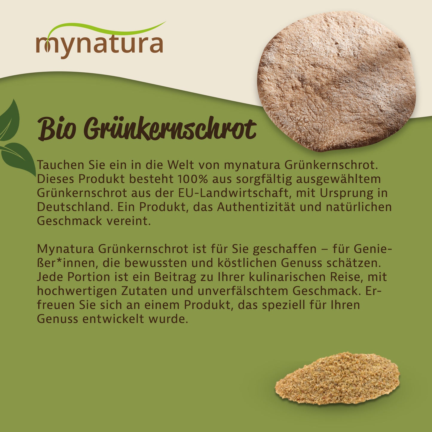 Mynatura Bio Grünkernschrot - grob in verschiedenen Größen