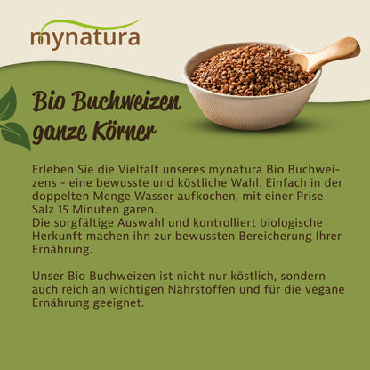 Mynatura Bio Buchweizen – ganze Körner in verschiedenen Größen