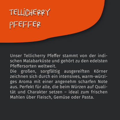 Tasty Pott Tellicherry Pfeffer , schwarz, ganz - im Beutel