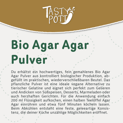 Tasty Pott Bio Agar Agar Pulver 500g