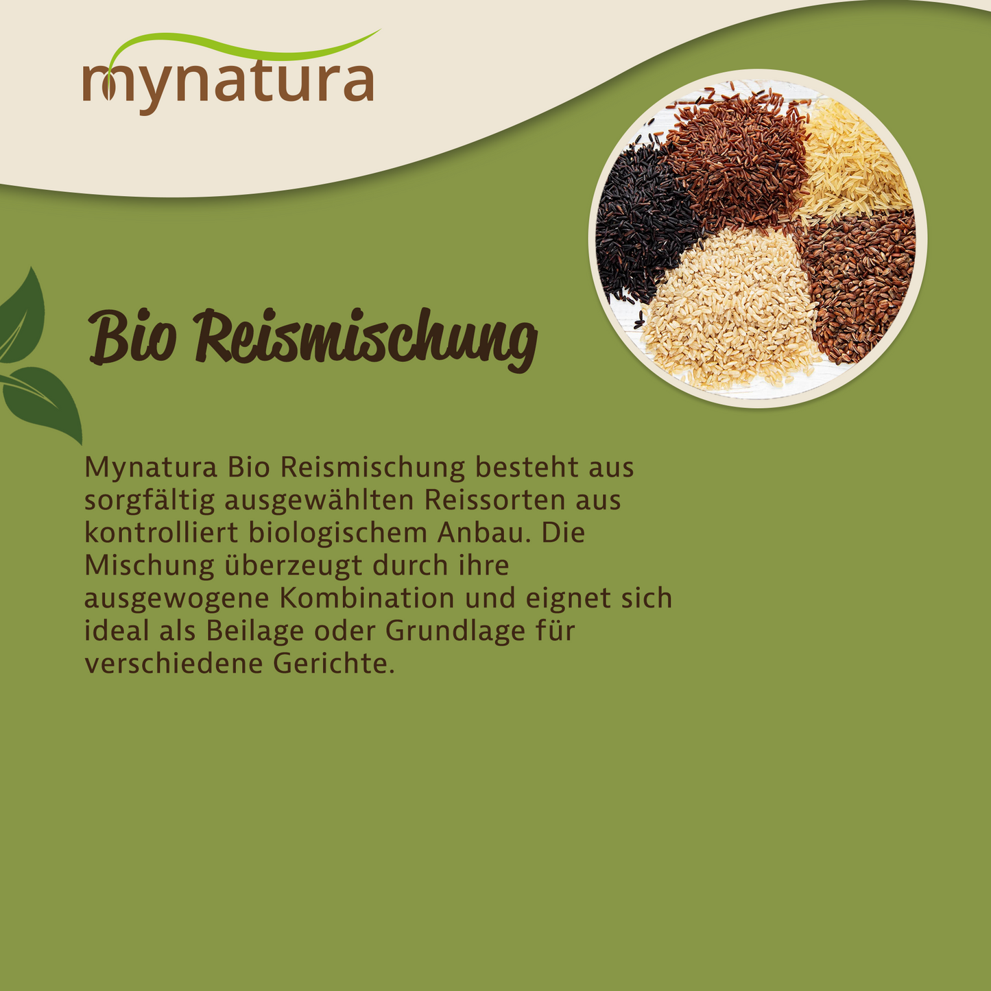 Mynatura Bio Reismischung – Langkorn‑, roter & Wildreis - 1kg