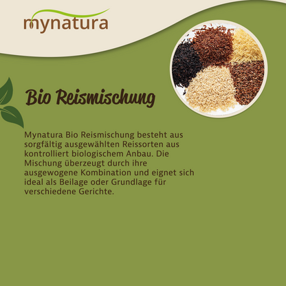 Mynatura Bio Reismischung – Langkorn‑, roter & Wildreis - 1kg
