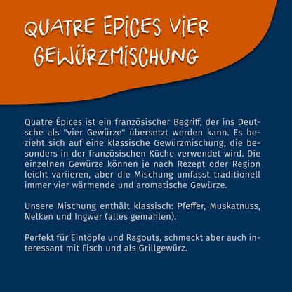 Tasty Pott Quatre Epices 4 Gewürzmischung 70g Dose