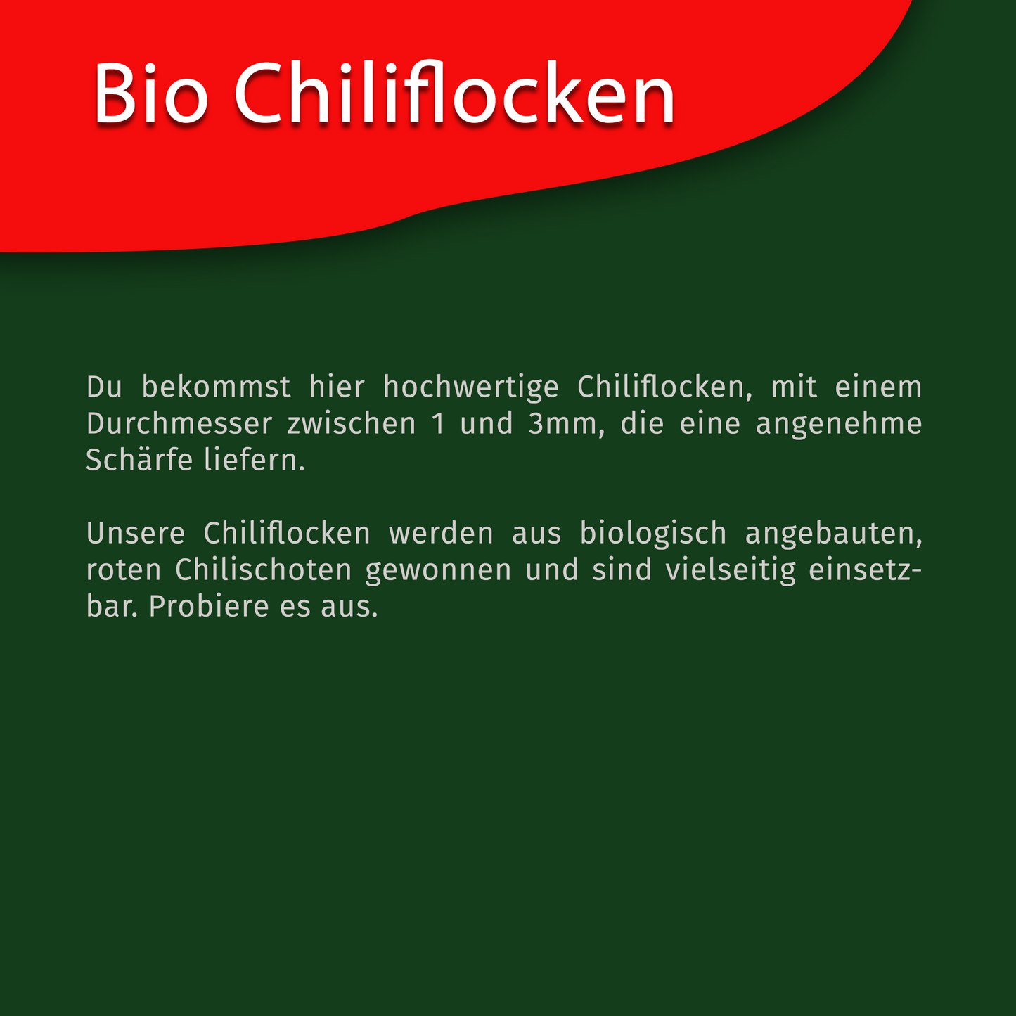 Tasty Pott Bio Chiliflocken scharf - 50g Dose