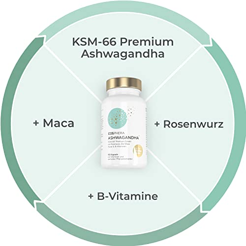 Produktinfos auf einem Blick von Cosphera Ashwagandha Kapseln 500mg vegan