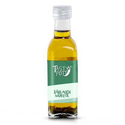 Tasty Pott Traubenkernöl – Würzöl mit Bärlauch verfeinert – 100ml Flasche