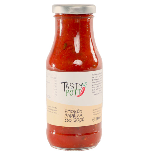 Tasty Pott Smoked Paprika BBQ Soße 250ml Flasche - fit and life shop