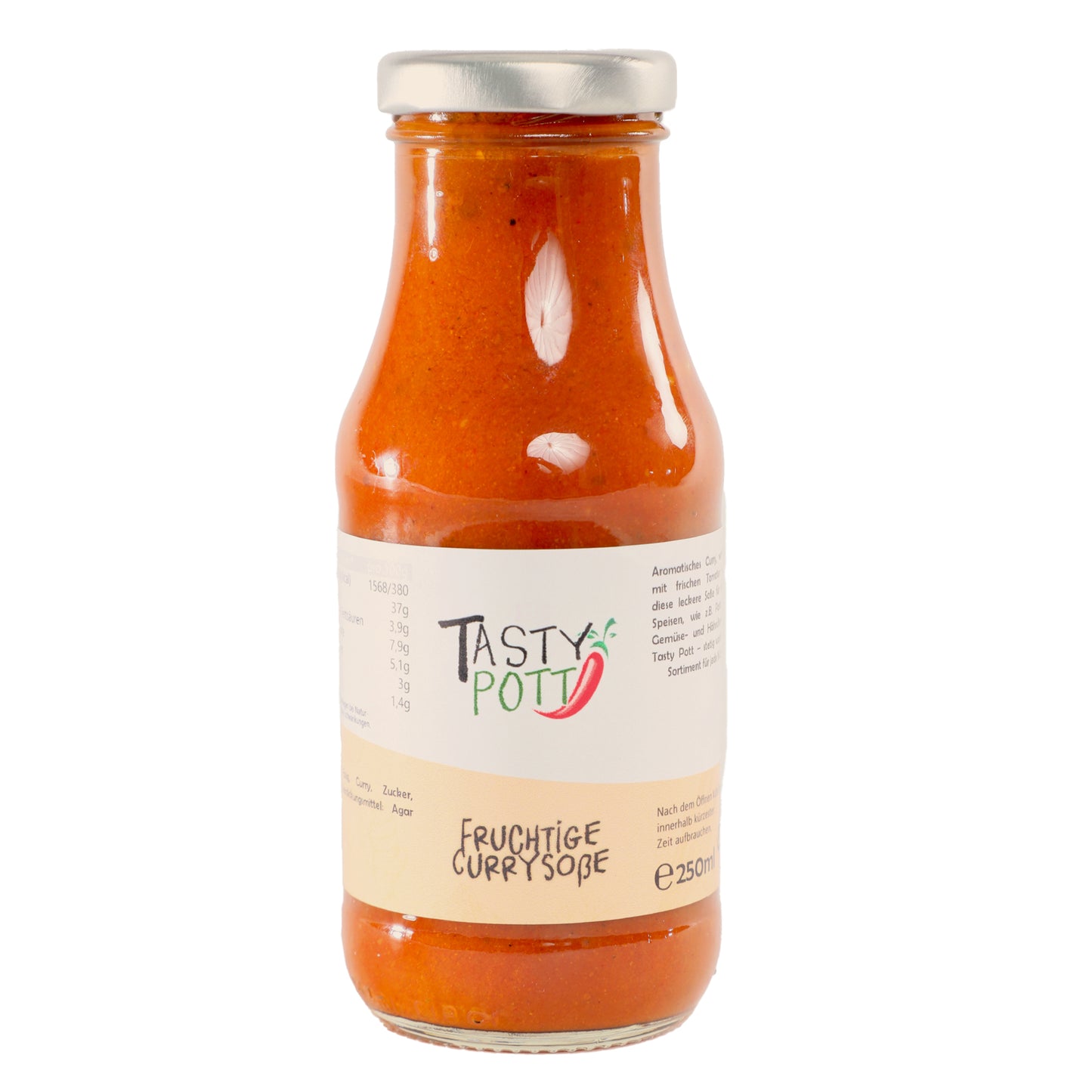 Tasty Pott Fruchtige Currysoße 250ml Flasche - fit and life shop