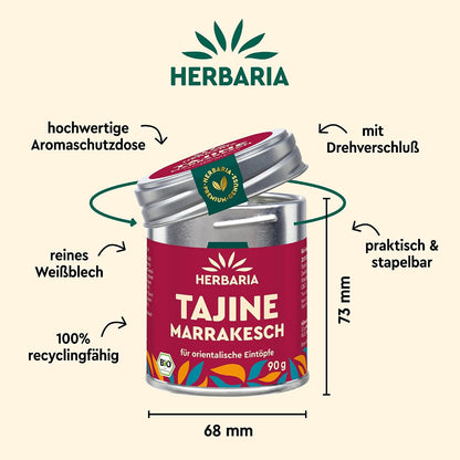 Herbaria Bio Tajine Marrakesch Marokkanische Mischung 90 g