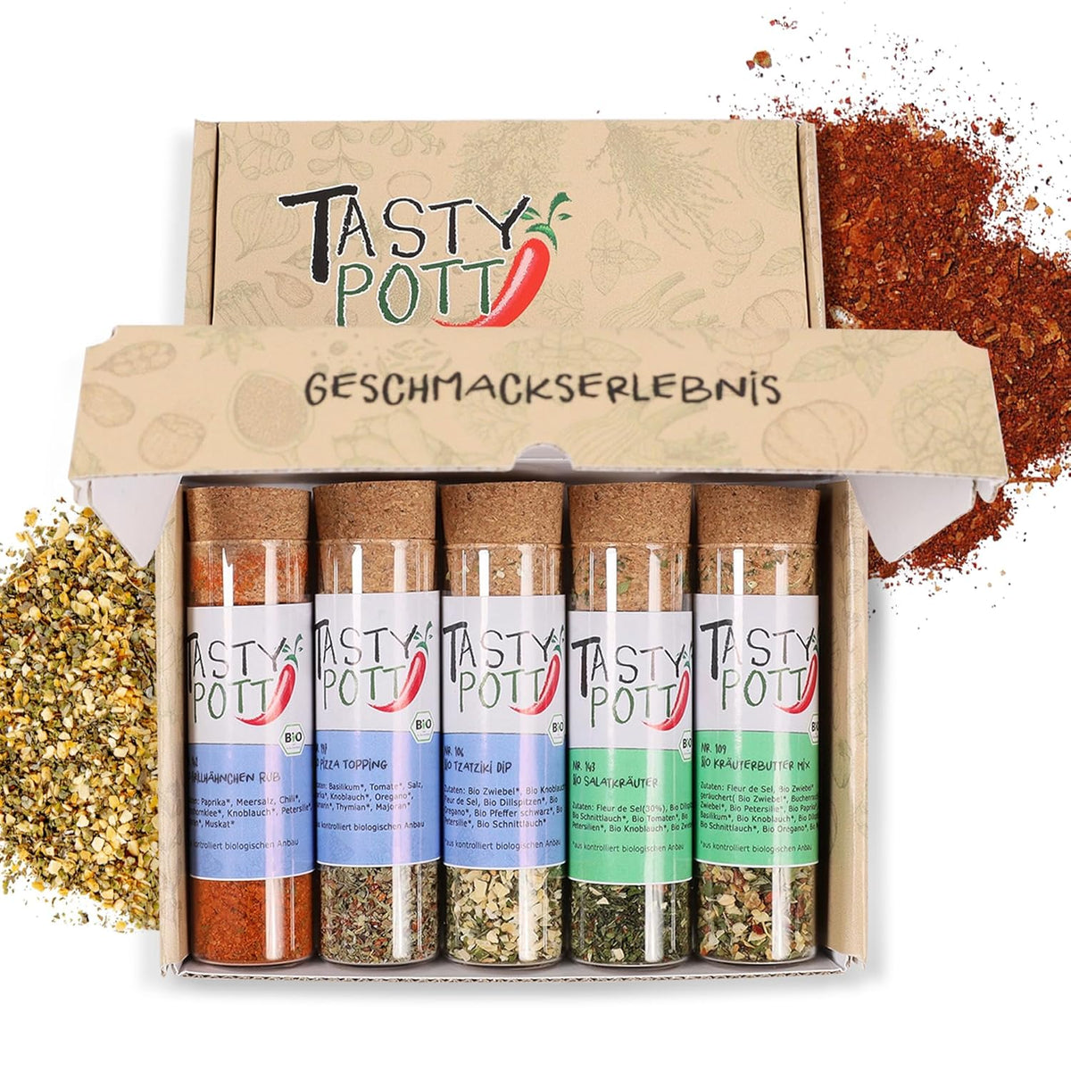 Tasty Pott Dank Box "Viel Spaß und guten Hunger" - Jeweils 5 Gewürze wählbar + Karte — Abbildung 10