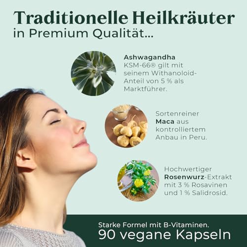 Produktinformationen von Cosphera Ashwagandha Kapseln 500mg vegan