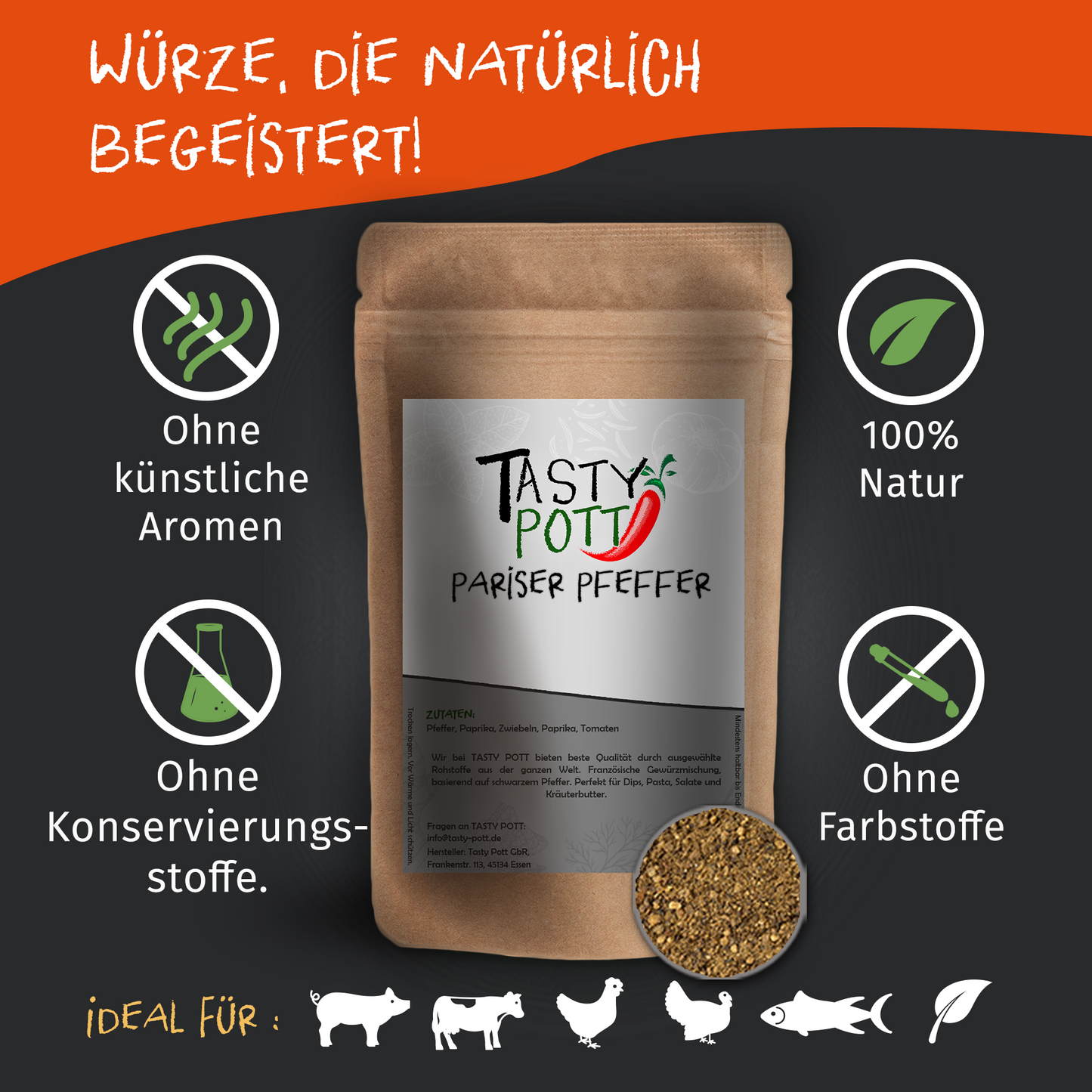 Tasty Pott Pariser Pfeffer Mix 70g Dose