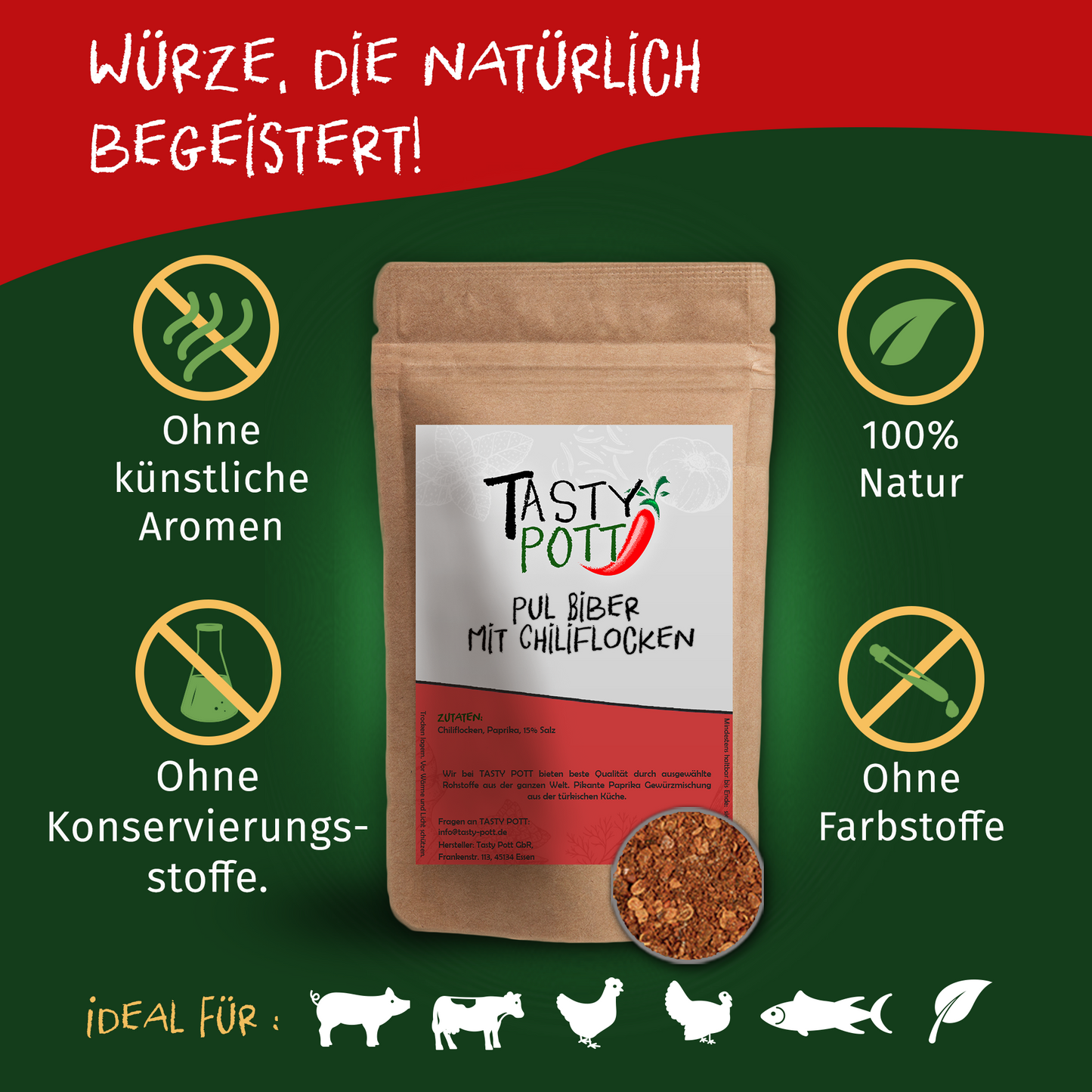 Tasty Pott Pul Biber mit Chiliflocken - im Beutel