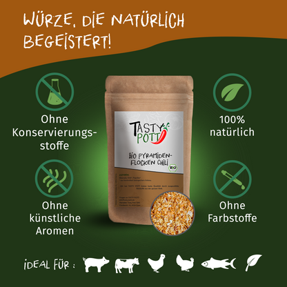 Tasty Pott Bio Pyramidenflocken Chili & Salz - im Beutel