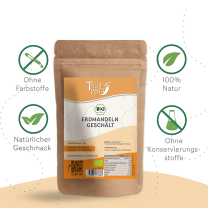 Tasty Pott Bio Erdmandeln ganz & geschält - im Beutel