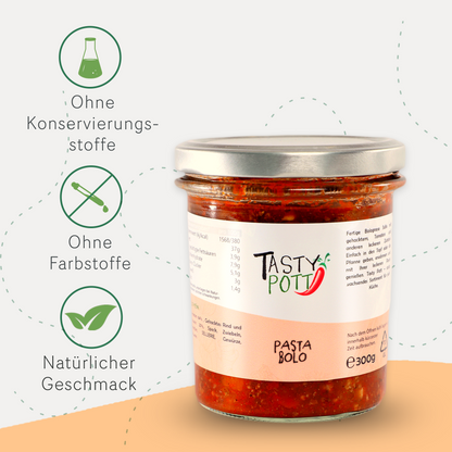 Tasty Pott Pasta Bolo Pastasoße 300g Glas - fit and life shop