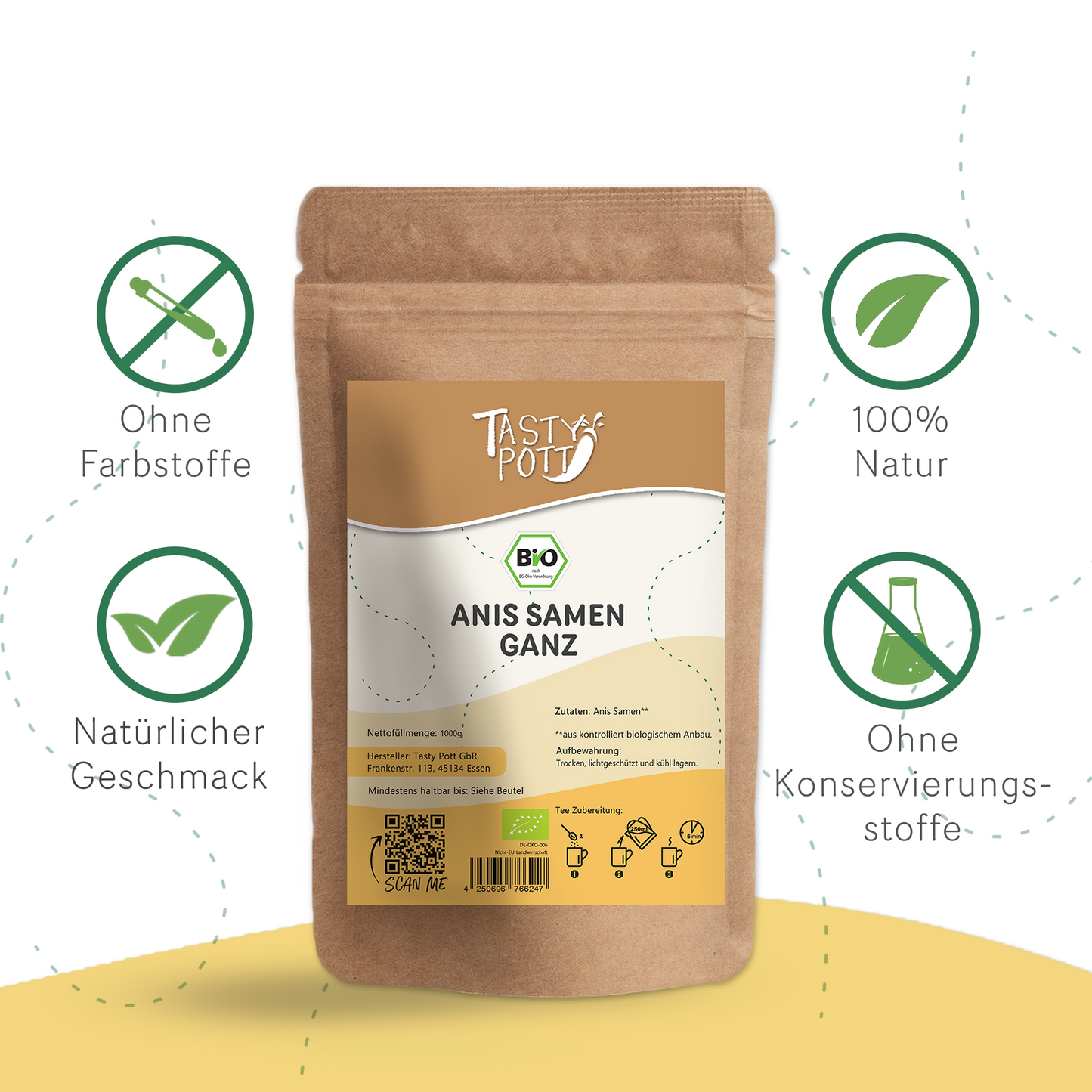 Tasty Pott Bio Anis Samen ganz - im Beutel