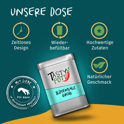 Tasty Pott Grobes Blütensalz Salzmischung - 100g Dose
