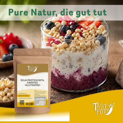 Tasty Pott Protein Soja Crispies mit 60% Eiweiß - im Beutel