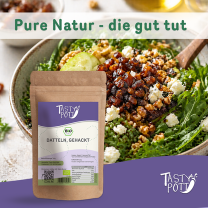 Tasty Pott Bio Datteln getrocknet & gehackt - im Beutel