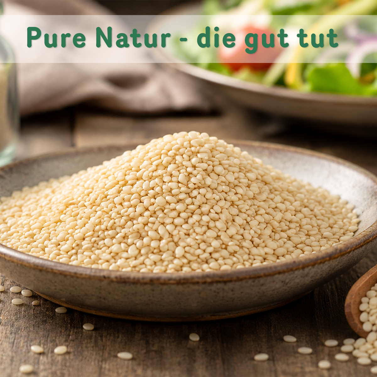 Tasty Pott weißer Sesam geschält - im Beutel