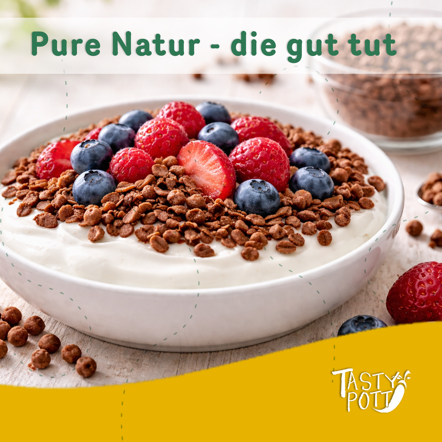Tasty Pott Protein Soja Kakao Crispies - im Beutel