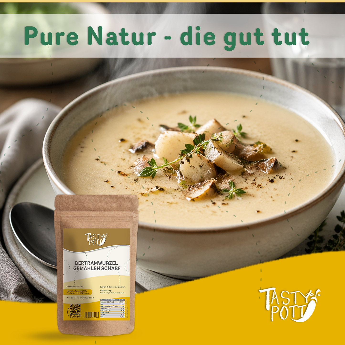 Tasty Pott Bertramwurzel gemahlen - im Beutel
