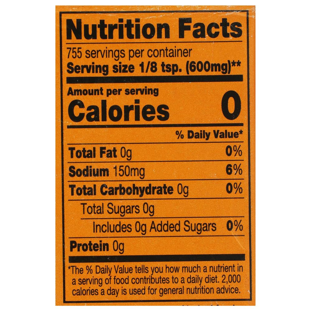 Nährwerttabelle von ARM & HAMMER Baking Soda 454 g mit Nutrition Facts Angaben