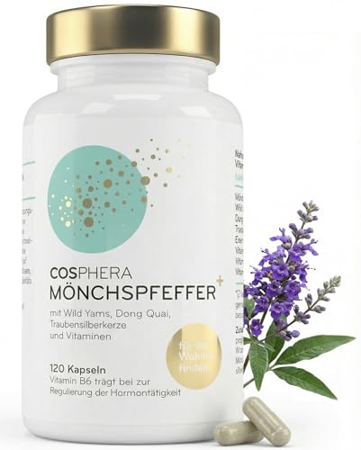 COSPHERA® Mönchspfeffer Komplex 100 mg – Produktdose mit 120 veganen Kapseln