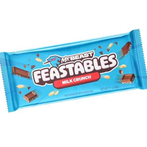 Feastables Milk Crunch Milchschokoladenriegel mit Knusperreis 60 g