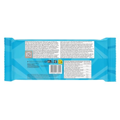 Feastables MrBeast Peanut Butter Schokolade 60 g Packung Rückseite auf weißem Hintergrund