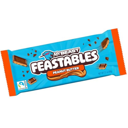 Feastables Peanut Butter Milchschokoladenriegel mit Erdnussbutter 60 g