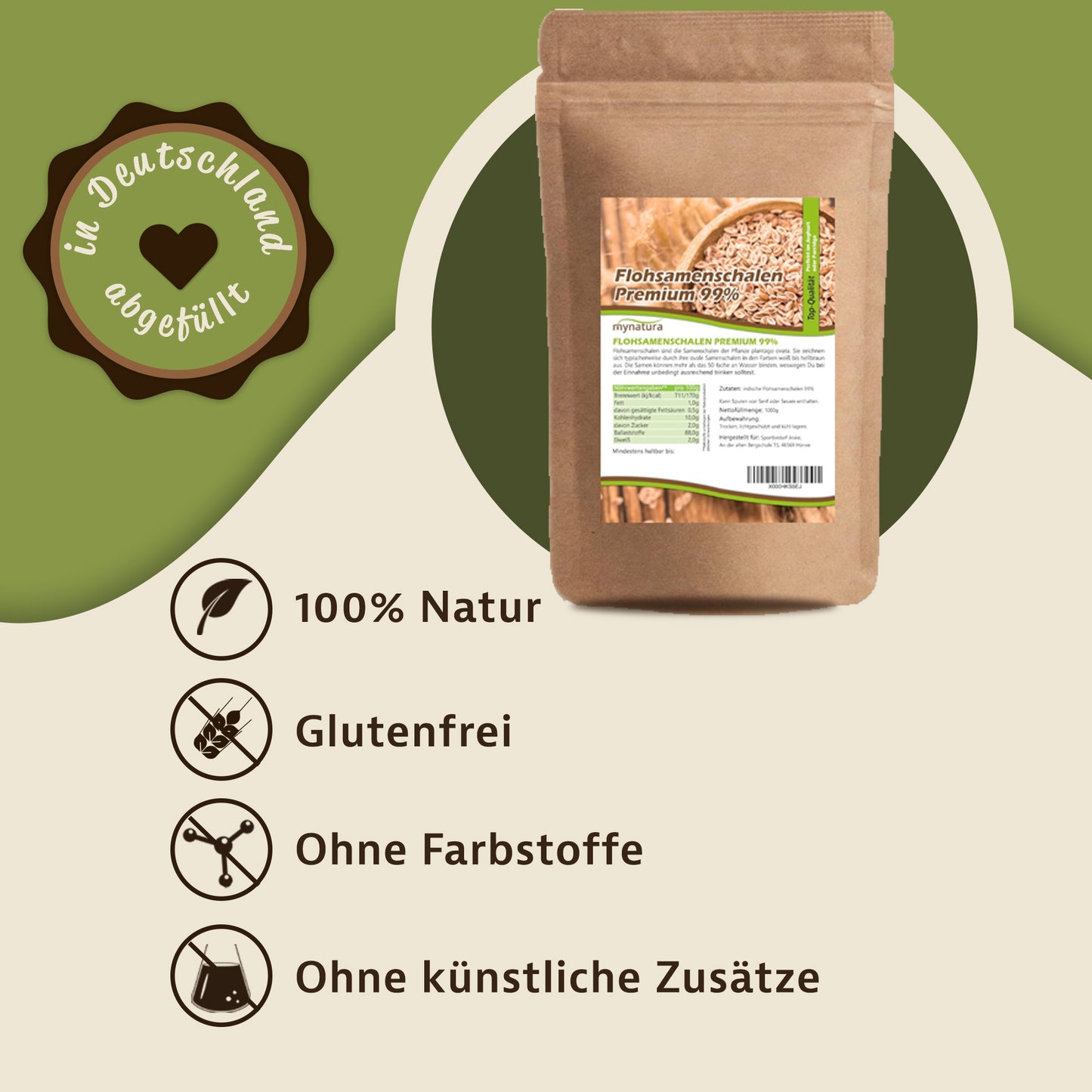 Mynatura Bio Flohsamen - 1000g