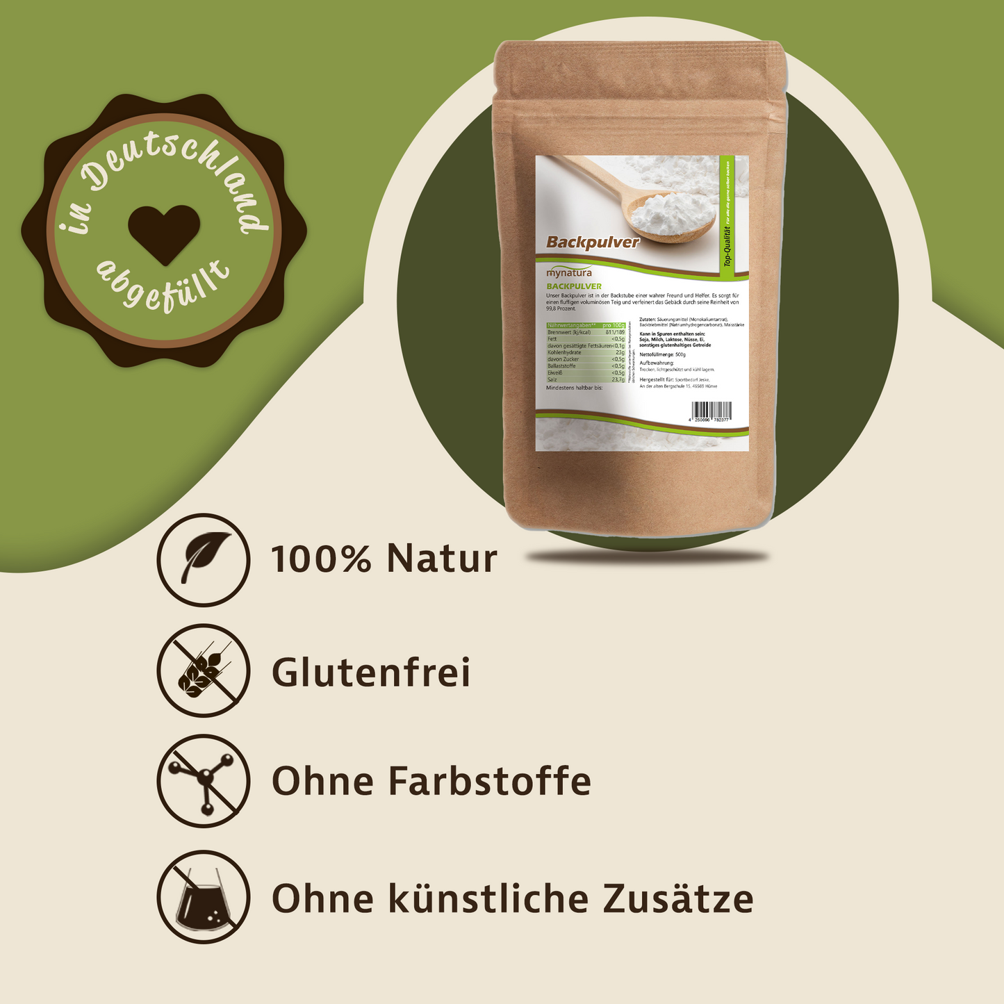 Mynatura Backpulver - Feines Pulver in verschiedenen Größen