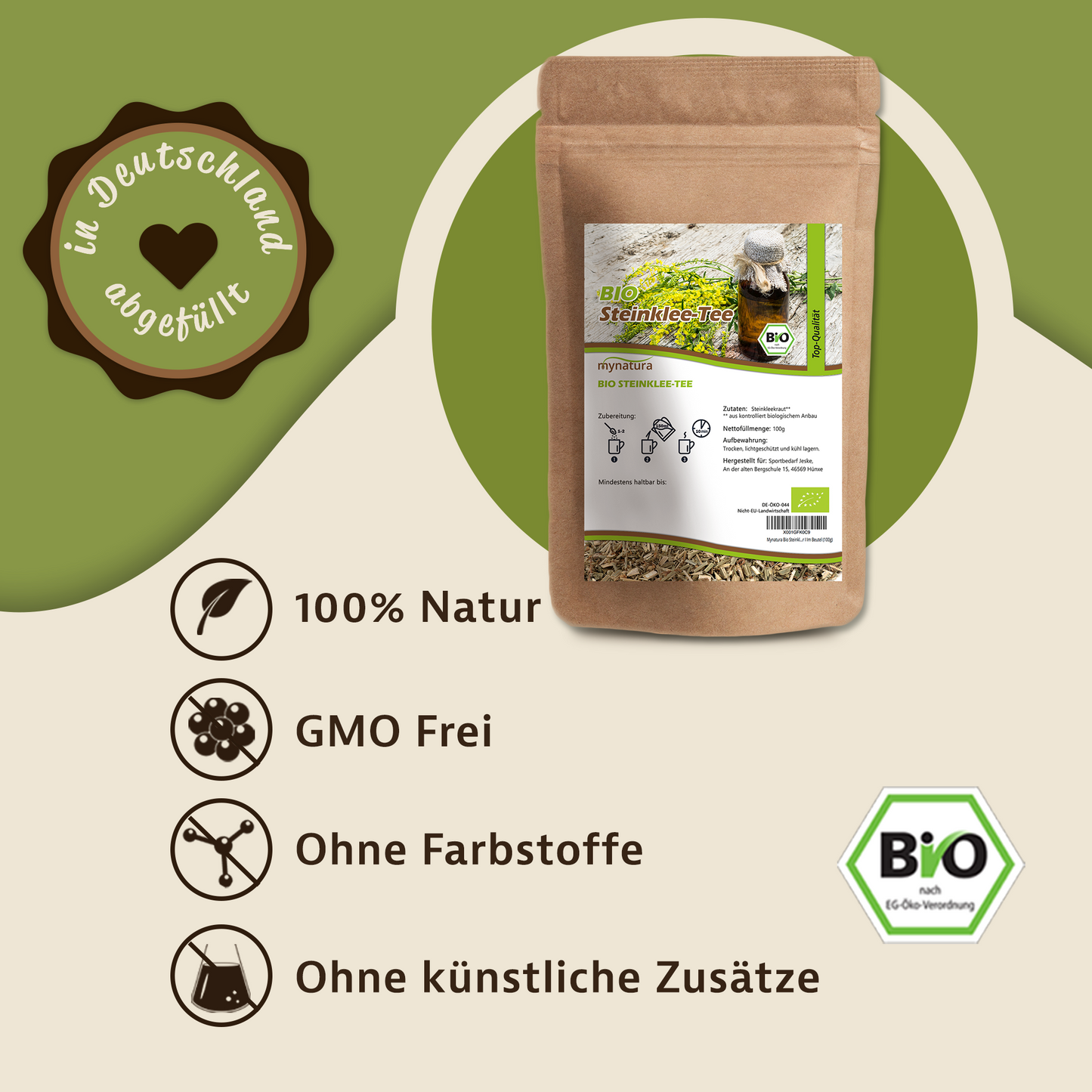 Mynatura Bio Steinklee-Tee in verschiedenen Größen