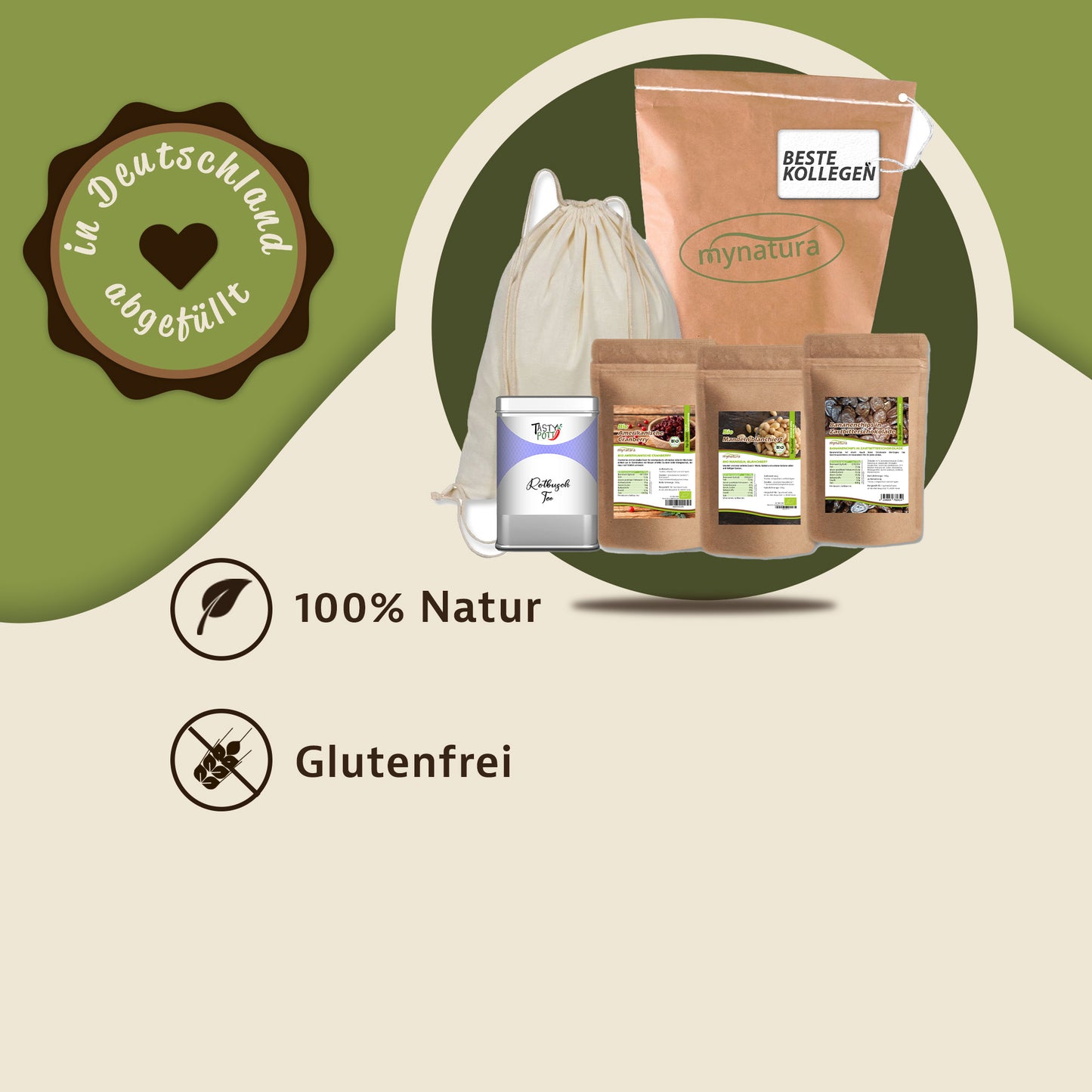 Mynatura Geschenk Set zum Einzug – Brot und Salz + Karte Alles Gute