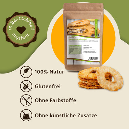 Mynatura Getrocknete Ananasringe – ab 1000g - fit and life shop
