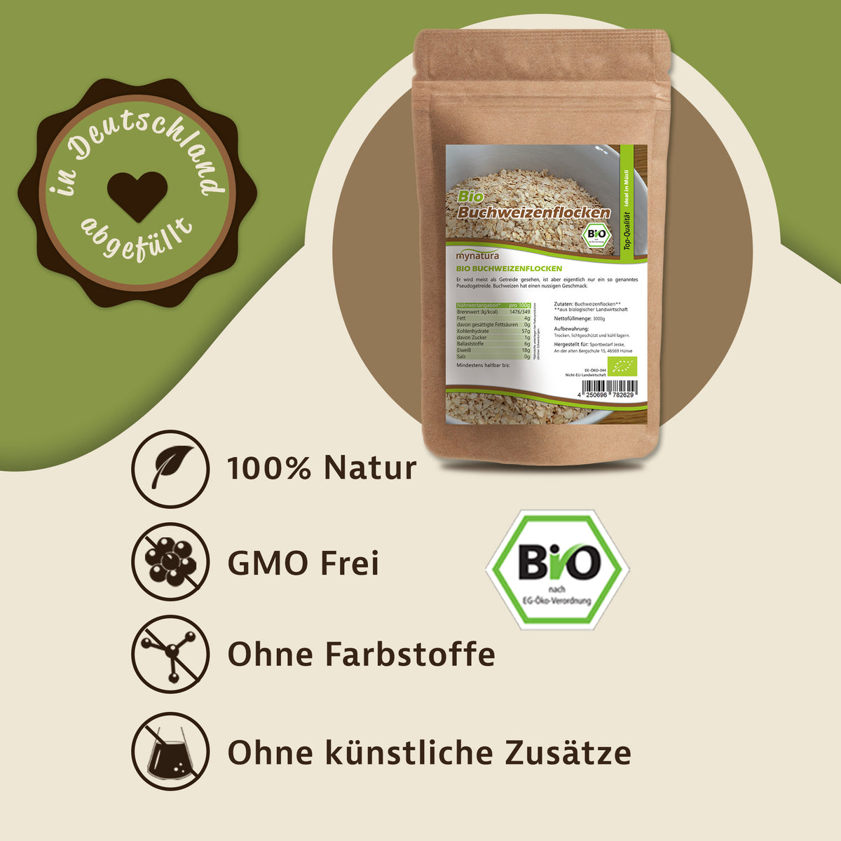 Mynatura Bio Buchweizenflocken - 3kg — Abbildung 4