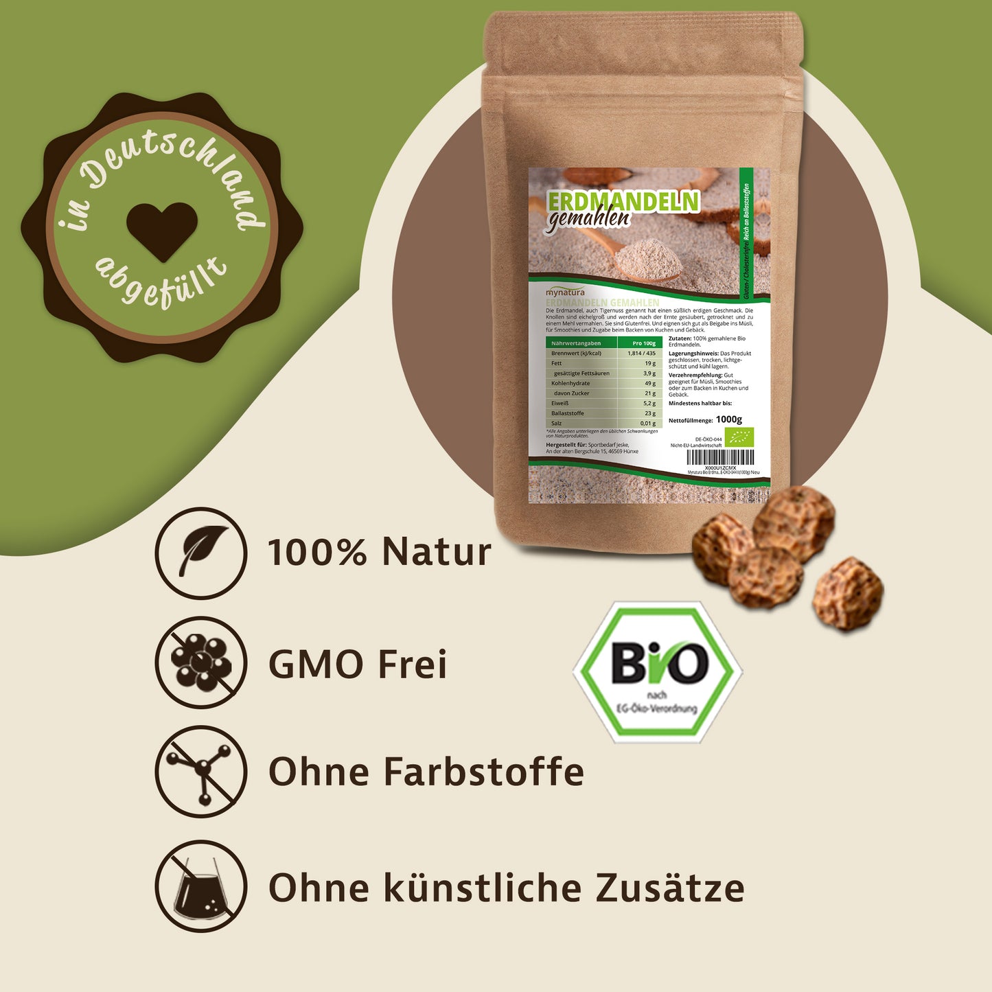 Mynatura Bio Erdmandelmehl - 1000g