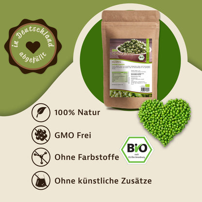 Mynatura Bio Grüne Erbsen - 1000g in verschiedenen Größen