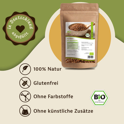 Mynatura Bio Buchweizen – ganze Körner in verschiedenen Größen