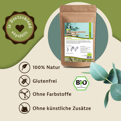 Mynatura Bio Eukalyptusblätter geschnitten und getrocknet – in verschiedenen Größen
