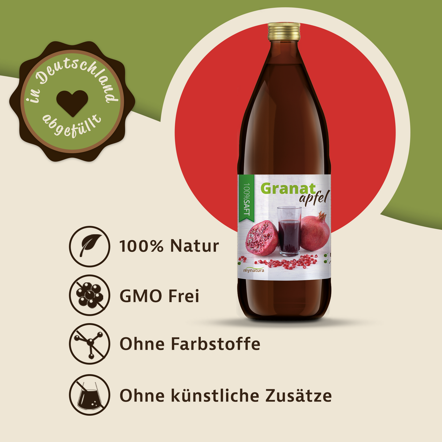 Mynatura Granatapfel Direktsaft – (1 Liter)