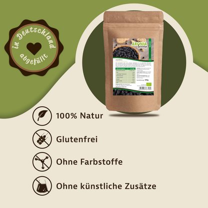 Mynatura getrocknete Bio Aroniabeeren - 1000g