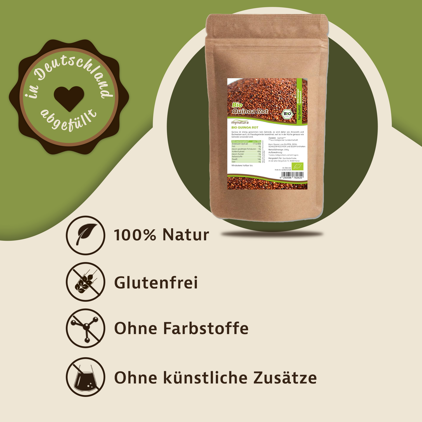 Mynatura Rotes Bio Quinoa 2kg