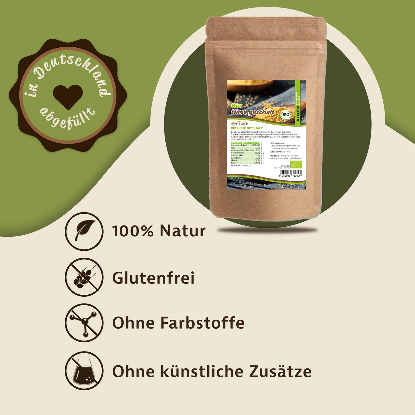 Mynatura Bio Hirse geschält – 1kg